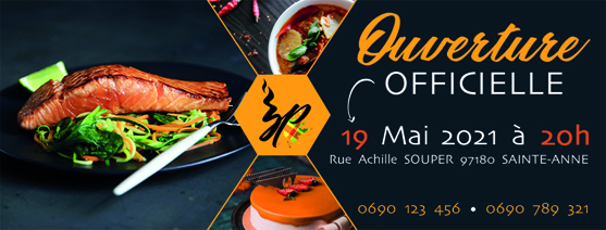 visuel ouverture du restaurant instagram avec présentation d'un plat composé de poisson et de légumes